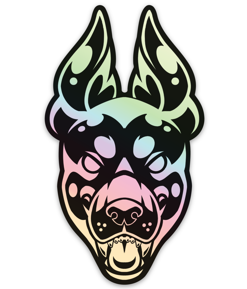Shiny Dobie Holo Sticker