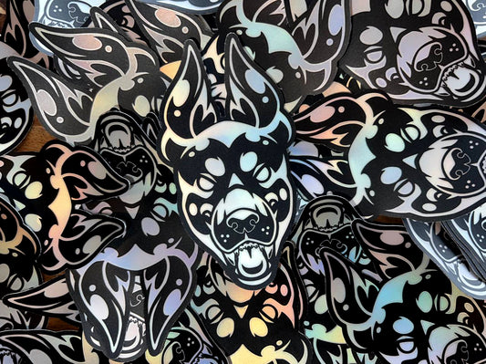 Shiny Dobie Holo Sticker