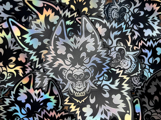 Shiny Werewolf Holo Sticker