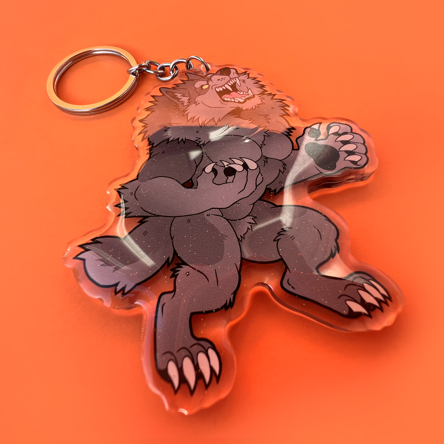 Full Moon Werewolf Acrylic Charm
