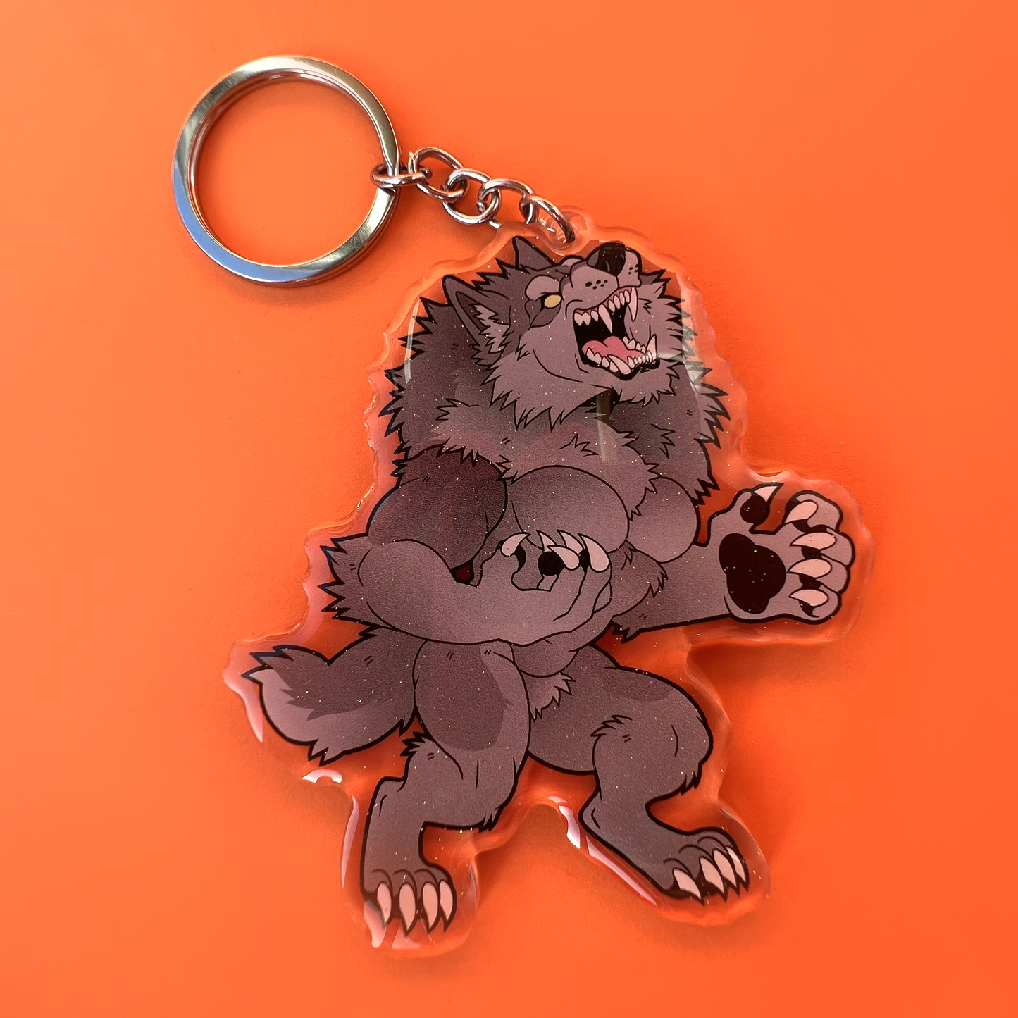 Full Moon Werewolf Acrylic Charm
