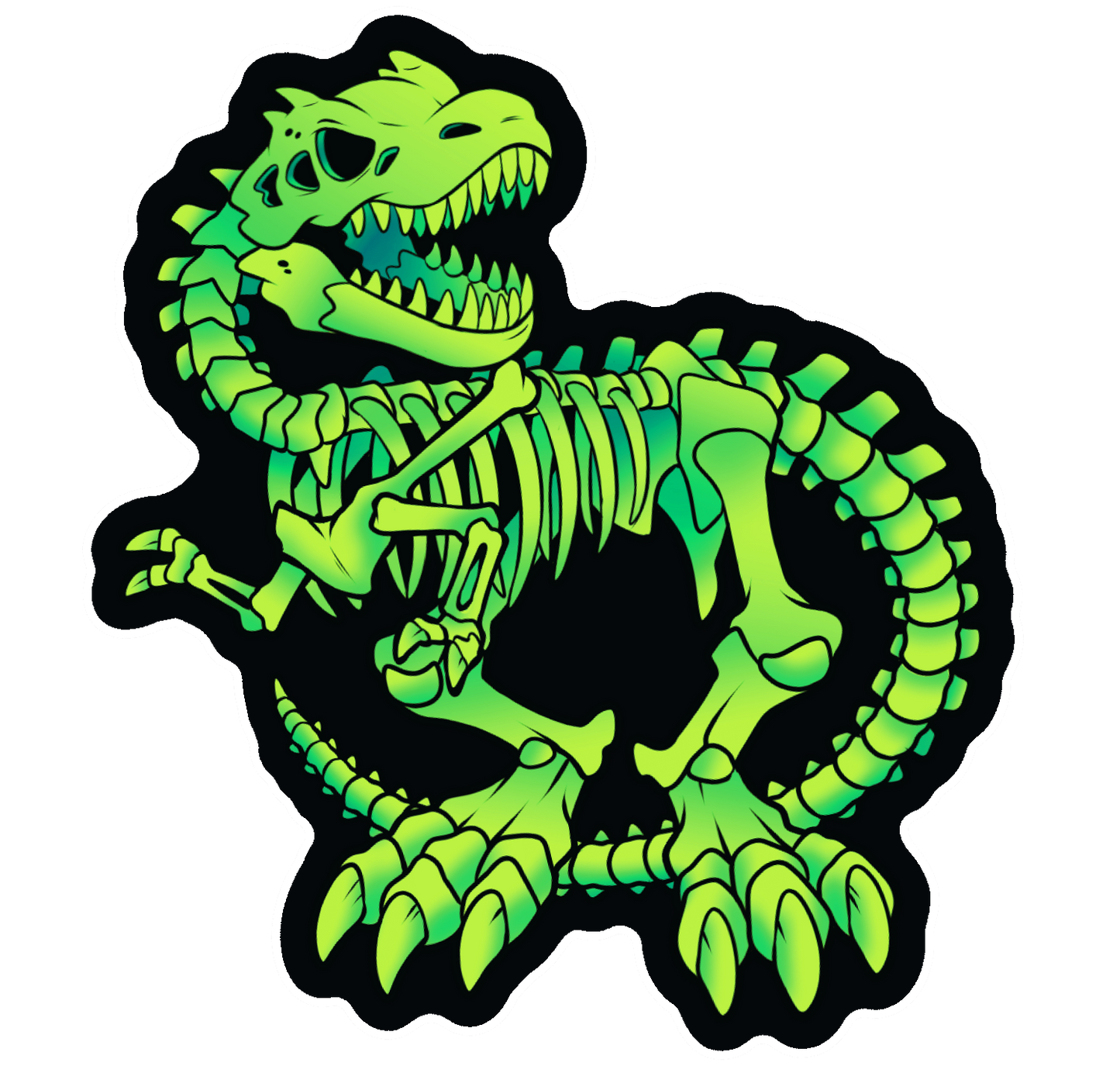 T-Rex Bones Vinyl Sticker