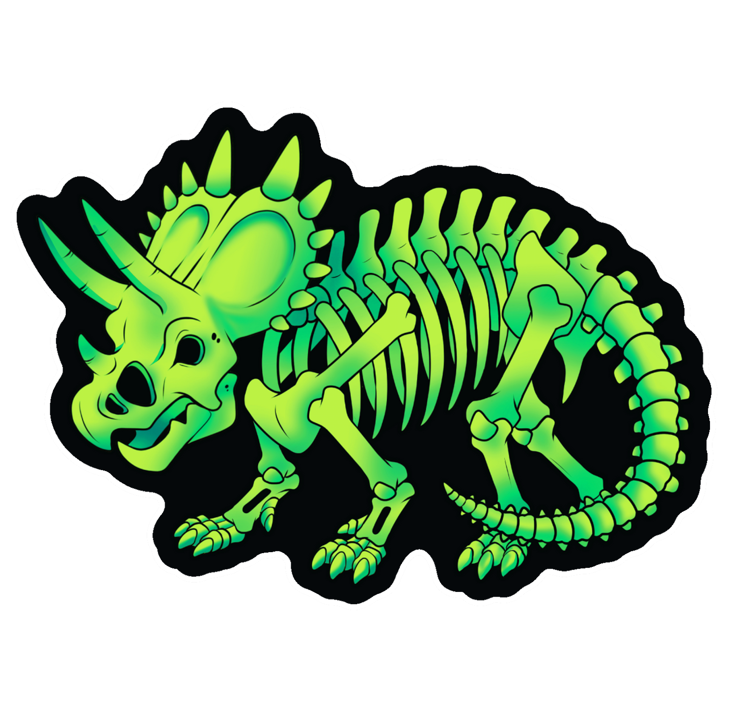 Triceratops Bones Vinyl Sticker