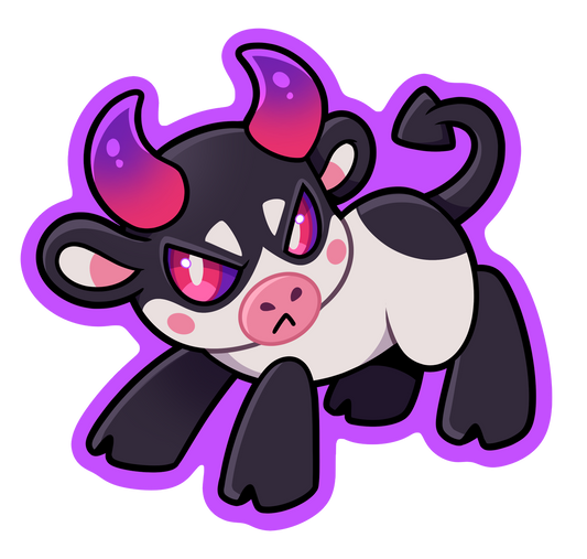 Mad Cow Purple Vinyl Sticker