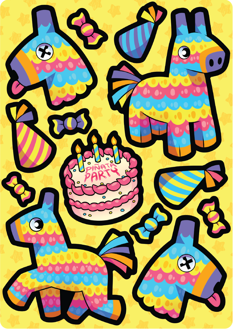 Pinata Party Sticker Sheet