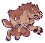 New Moon Werewolf Glitter Holo Sticker