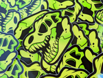 T-Rex Skull Vinyl Sticker