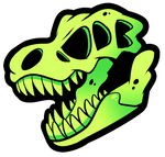 T-Rex Skull Vinyl Sticker